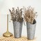 2 Pck Galvanized Metal Wall Planter Farmhouse Wall Vase for Artificial Plants Flowers, Rustic Hanging Fake Flowers Holder Country Home Bedroom Living Room Decor Set of 2, Silver, Small